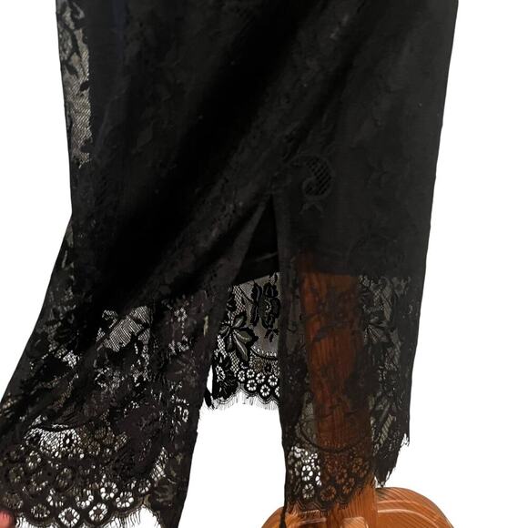 Divided H&M Black Lace Midi Dress Size 8 - Picture 3 of 7